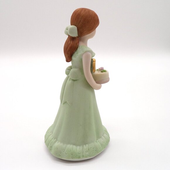 ENESCO Growing up Birthday Girls Figurine 11 Brown Hair Cake Porcelain VTG 1982 - Picture 3 of 11
